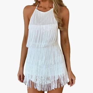 White Tassel Romper